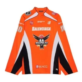 Hockey-T-Shirt mit Einsätzen und langen Ärmeln „Orange“ 657105TKV247074 Hockey-T-Shirt mit Einsätzen und langen Ärmeln „Orange“ 657105TKV247074