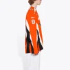 Hockey-T-Shirt mit Einsätzen und langen Ärmeln „Orange“ 657105TKV247074