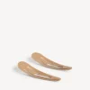 Holli XXL-Haarspangen-Set für Damen, 2er-Set, in Beige/Glänzendem Silber