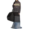 Hoodie mit aufgerissener Tasche im Tape Type-Stil, Large-Fit, „Dark Grey“ 744441TQVA98519
