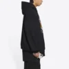 Hoodie mit College-Logo-Print, Wide Fit, „Schwarz“, 674986TLV901076