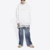 Hoodie mit Copyright-Logo-Aufdruck, mittlere Passform, „White“ 578135TIV559152