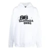 Hoodie mit handgezeichnetem BB Icon, Large-Fit „Weiß“ 620973TNVQ19040