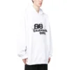 Hoodie mit handgezeichnetem BB Icon, Large-Fit „Weiß“ 620973TNVQ19040