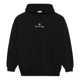 Hoodie mit langen Ärmeln und Alphabet-Aufdruck, schwarz 578135TJVE11034 Hoodie mit langen Ärmeln und Alphabet-Aufdruck, schwarz 578135TJVE11034