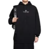 Hoodie mit langen Ärmeln und Alphabet-Aufdruck, schwarz 578135TJVE11034
