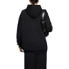 Hoodie mit langen Ärmeln und Alphabet-Aufdruck, schwarz 578135TJVE11034