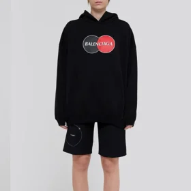 Hoodie mit lockerem Schnitt, Sport, Schwarz 620947TIV801000