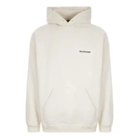 Hoodie mit Logo auf dem Rücken, Regular Fit „Off White“ 600583TMVF5-9069 Hoodie mit Logo auf dem Rücken, Regular Fit „Off White“ 600583TMVF5-9069