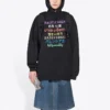 Hoodie mit mehrfarbigem Logo-Aufdruck, schwarz 578135TJVI62771