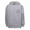 Hoodie mit Reißverschluss und Aufdruck, schmale Passform „Grau“ 744454TOVN41167