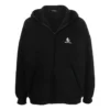 Hoodie mit Reißverschluss und gesticktem Logo „Schwarz“ 674719TLVH81070