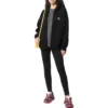 Hoodie mit Reißverschluss und gesticktem Logo „Schwarz“ 674719TLVH81070