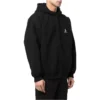 Hoodie mit Reißverschluss und gesticktem Logo „Schwarz“ 674719TLVH81070