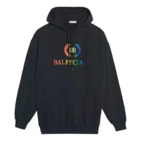 Hoodie mit Stickerei, schwarz 570798TEV501000