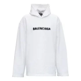 Hoodie mit verschwommenem Logo im Distress-Look „Weiß“ 661711TKVD69040