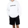 Hoodie mit verschwommenem Logo im Distress-Look „Weiß“ 661711TKVD69040