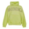 Hoodie mit zerrissenen Taschen im Tape Type-Stil, Oversize „Fluo Yellow“ 744441TOVB17204