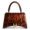 Hourglass kleine Handtasche mit Schildpatt-Print „Braun“ 5935462AAZK2126