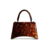 Hourglass kleine Handtasche mit Schildpatt-Print „Braun“ 5935462AAZK2126