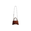 Hourglass kleine Handtasche mit Schildpatt-Print „Braun“ 5935462AAZK2126