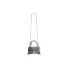 Hourglass Xs Handtasche mit Kettenstickerei „Silver“ 7204712AARN8110