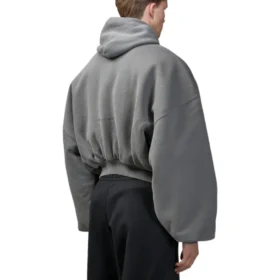 Human Being Rundhals-Hoodie mit Reißverschluss „Dark Grey“ 827153TSVB91441 Human Being Rundhals-Hoodie mit Reißverschluss „Dark Grey“ 827153TSVB91441