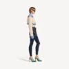 Hybrid-Pullover für Damen in Marineblau/Weiß