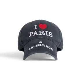 I Love Paris Balenciaga-Kappe „Schwarz“ 811743410B21002