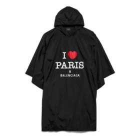 I Love Paris Balenciaga Poncho „Schwarz“ 812055TRO591000 I Love Paris Balenciaga Poncho „Schwarz“ 812055TRO591000
