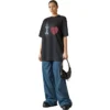 „I Love“-T-Shirt, Large Fit „Schwarz“ 744439TOVH39034