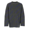 Intarsia-Strickpullover mit Logo „Dunkelgrau“ 623283T15671035