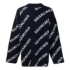 Intarsia-Strickpullover mit Logo „Schwarz“ 623283T15674177