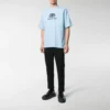 Interlocked BB Regular Fit T-Shirt „Light Blue“ 578139TGV755840