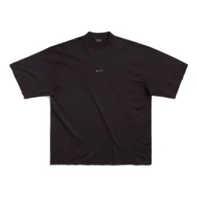 „Je t’aime“-T-Shirt, Large Fit, „Schwarz“ 744439TOVM79070