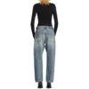 Jeans mit geradem Bein im Distressed-Look „Blau“ 745149THW254245