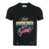Jersey-T-Shirt mit Grafikprint in Small-Fit und Used-Optik „Washed Black“ 612964TMVH31055