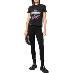 Jersey-T-Shirt mit Grafikprint in Small-Fit und Used-Optik „Washed Black“ 612964TMVH31055 Jersey-T-Shirt mit Grafikprint in Small-Fit und Used-Optik „Washed Black“ 612964TMVH31055