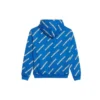 Kapuzen-Hoodie mit Kordelzug und durchgehendem Alphabet-Logo-Print, blau 612959TIV715011