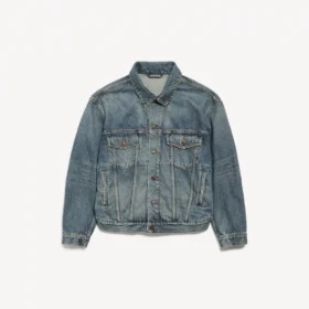 Kick-Denim-Jacke für Damen in schmutzigem Vintage-Blau