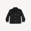 Kinder – Balenciaga Oversize-Jacke in Schwarz, verwaschen