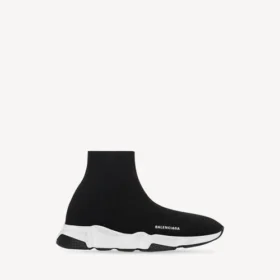 Kinder – „Speed Recycled Knit“-Sneaker in Schwarz/Weiß