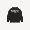 Kinder – Sweatshirt mit Motiv der Political Campaign in Schwarz
