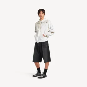Klassischer Herren-Hoodie mit Reißverschluss in Weiß Klassischer Herren-Hoodie mit Reißverschluss in Weiß