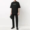 Klassisches Logo, groß, kurzärmelig, Unisex, schwarz 620941TIV501070
