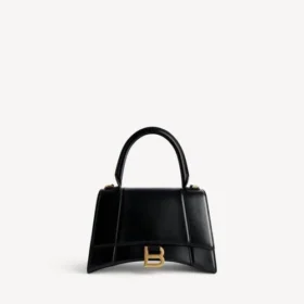 Kleine Damenhandtasche in Hourglass-Form in Schwarz