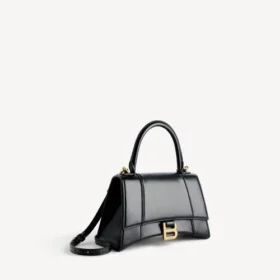 Kleine Damenhandtasche in Hourglass-Form in Schwarz