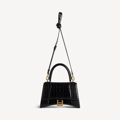 Kleine Damenhandtasche in Hourglass-Form in Schwarz Kleine Damenhandtasche in Hourglass-Form in Schwarz