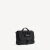 Kleine Herren-Messenger-Tasche im Army-Stil in Schwarz