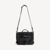 Kleine Herren-Messenger-Tasche im Army-Stil in Schwarz